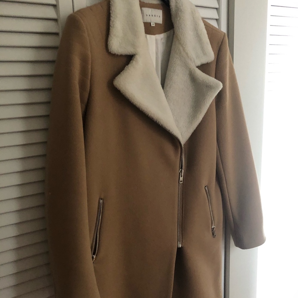 Sandro Camel Coat